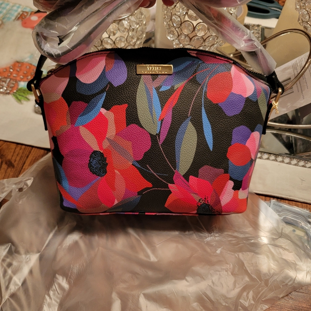 Trina Turk Floral Print Women's Bag - Black and Pink